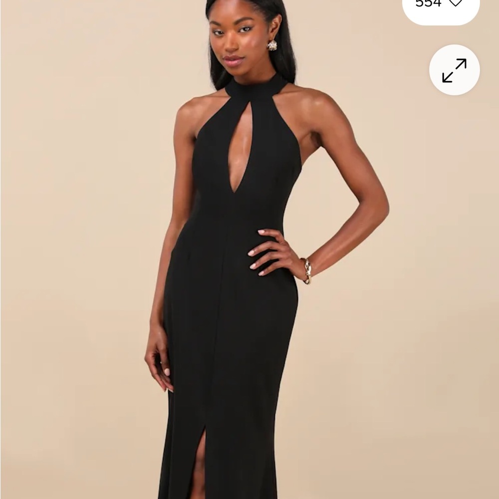 Lulu's Black Backless Dress